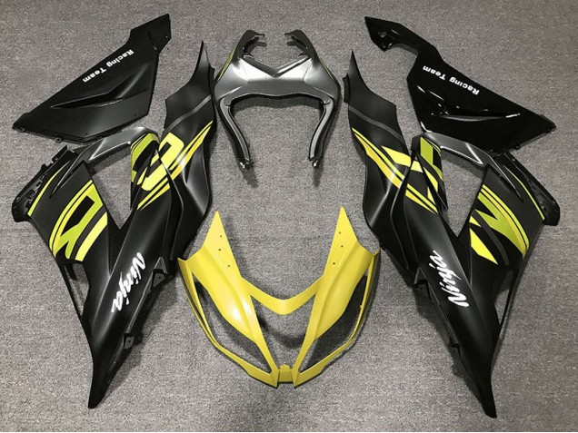 Nero Lucido & Giallo 2013-2018 Kawasaki ZX6R Carene Moto Nero Lucido & Giallo 2013-2018 Kawasaki ZX6R Carene Moto
