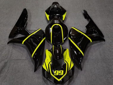 Nero Lucido & Giallo Brillante 2006-2007 Honda CBR1000RR Carene Moto