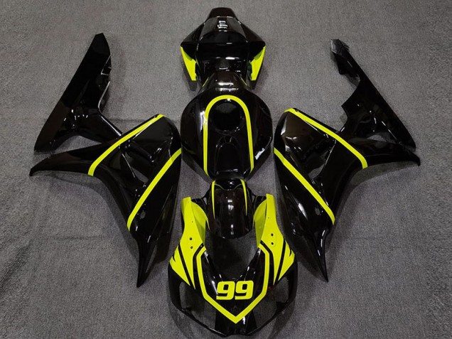 Nero Lucido & Giallo Brillante 2006-2007 Honda CBR1000RR Carene Moto Nero Lucido & Giallo Brillante 2006-2007 Honda CBR1000RR Carene Moto
