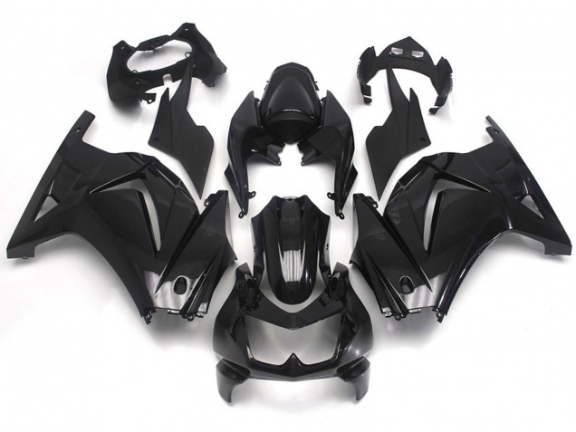 Nero Lucido Liscio 2008-2012 Kawasaki Ninja 250 Carene Moto Nero Lucido Liscio 2008-2012 Kawasaki Ninja 250 Carene Moto