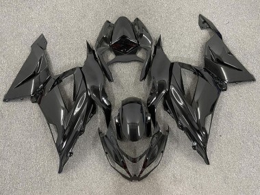 Nero Lucido Liscio 2013-2018 Kawasaki ZX6R Carene Moto