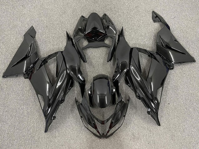 Nero Lucido Liscio 2013-2018 Kawasaki ZX6R Carene Moto Nero Lucido Liscio 2013-2018 Kawasaki ZX6R Carene Moto