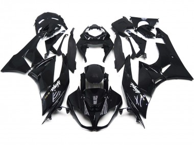 Nero Lucido Lucido 2009-2012 Kawasaki ZX6R Carene Moto