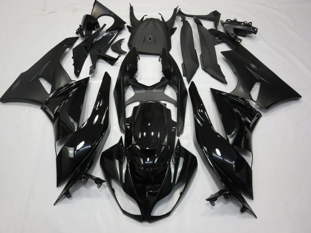 Nero Lucido Opaco 2009-2012 Kawasaki ZX6R Carene Moto Nero Lucido Opaco 2009-2012 Kawasaki ZX6R Carene Moto
