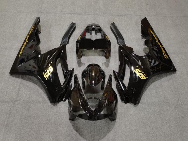 Nero Lucido & Oro 2006-2008 Triumph Daytona 675 Carene Moto