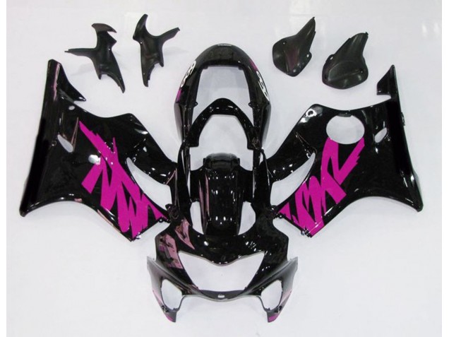 Nero Lucido & Rosa 1999-2000 Honda CBR600 F4 Carene Moto Nero Lucido & Rosa 1999-2000 Honda CBR600 F4 Carene Moto