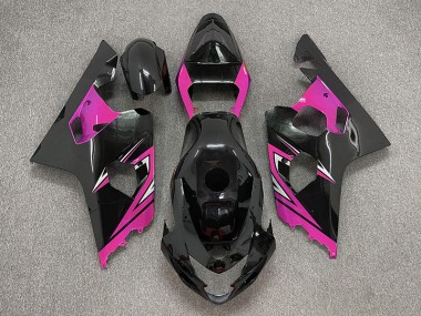 Nero Lucido & Rosa 2004-2005 Suzuki GSXR 600-750 Carene Moto