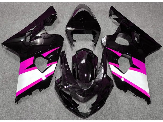 Nero Lucido & Rosa 2004-2005 Suzuki GSXR 600-750 Carene Moto Nero Lucido & Rosa 2004-2005 Suzuki GSXR 600-750 Carene Moto