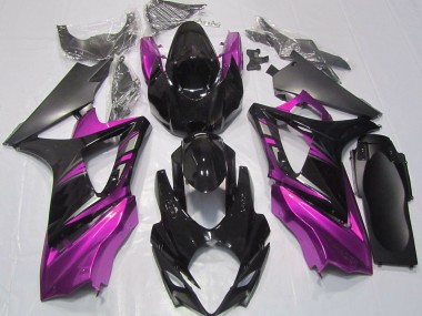 Nero Lucido & Rosa 2007-2008 Suzuki GSXR 1000 Carene Moto