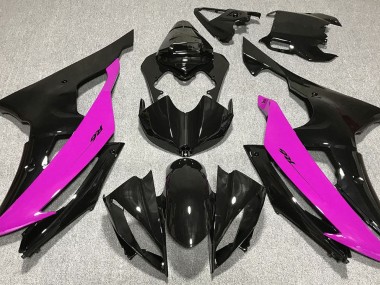 Nero Lucido & Rosa 2008-2016 Yamaha R6 Carene Moto