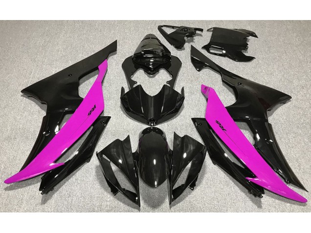 Nero Lucido & Rosa 2008-2016 Yamaha R6 Carene Moto Nero Lucido & Rosa 2008-2016 Yamaha R6 Carene Moto
