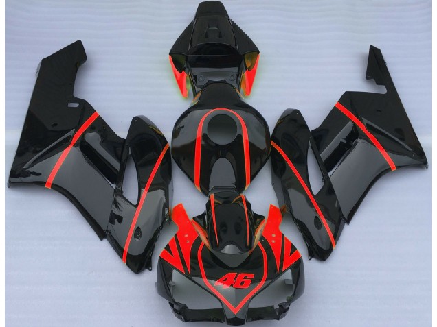 Nero Lucido & Rosso 2004-2005 Honda CBR1000RR Carene Moto Nero Lucido & Rosso 2004-2005 Honda CBR1000RR Carene Moto