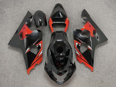 Nero Lucido & Rosso 2004-2005 Suzuki GSXR 600-750 Carene Moto