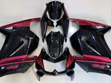 Nero Lucido & Rosso 2008-2012 Kawasaki Ninja 250 Carene Moto