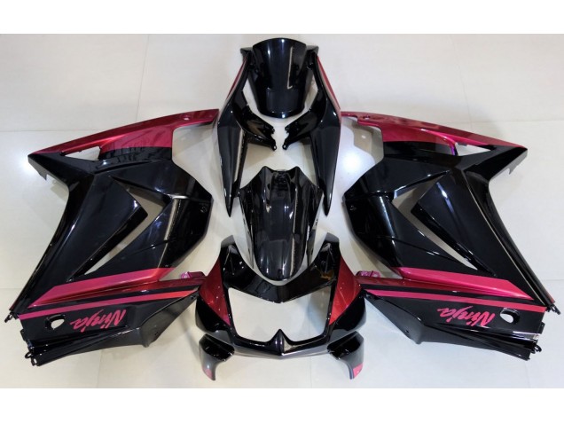 Nero Lucido & Rosso 2008-2012 Kawasaki Ninja 250 Carene Moto Nero Lucido & Rosso 2008-2012 Kawasaki Ninja 250 Carene Moto