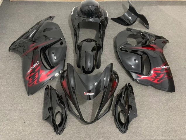 Nero Lucido & Rosso 2008-2020 Suzuki GSXR 1300 Carene Moto Nero Lucido & Rosso 2008-2020 Suzuki GSXR 1300 Carene Moto