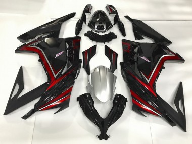 Nero Lucido & Rosso 2013-2018 Kawasaki Ninja 300 Carene Moto