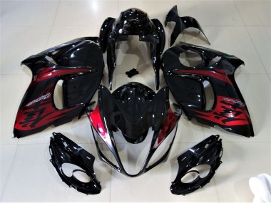 Nero Lucido & Rosso Caramello 2008-2020 Suzuki GSXR 1300 Carene Moto