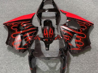 Nero Lucido & Rosso Fiamma 2000-2002 Kawasaki ZX6R Carene Moto
