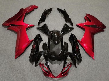 Nero Lucido & Rosso Lava 2011-2024 Suzuki GSXR 600-750 Carene Moto