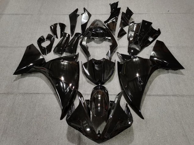 Nero Lucido Semplice 2009-2011 Yamaha R1 Carene Moto Nero Lucido Semplice 2009-2011 Yamaha R1 Carene Moto