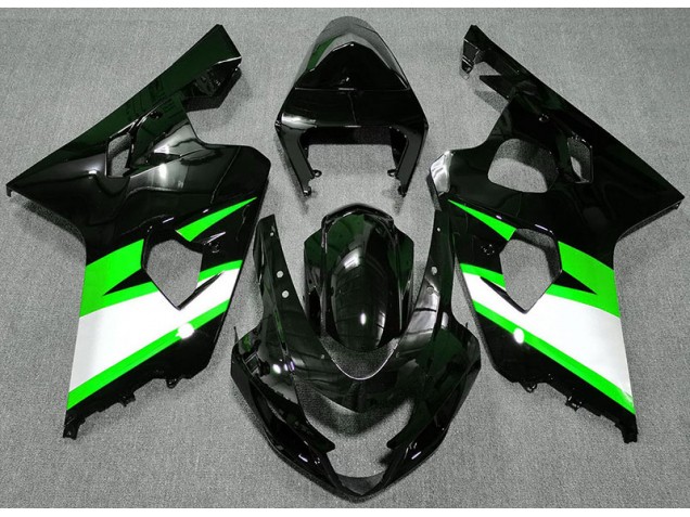 Nero Lucido & Verde 2004-2005 Suzuki GSXR 600-750 Carene Moto Nero Lucido & Verde 2004-2005 Suzuki GSXR 600-750 Carene Moto
