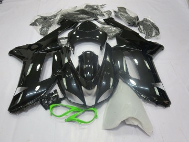 Nero Lucido Verde 2007-2008 Kawasaki ZX6R Carene Moto