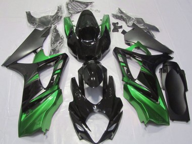 Nero Lucido & Verde 2007-2008 Suzuki GSXR 1000 Carene Moto