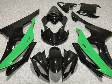 Nero Lucido & Verde 2008-2016 Yamaha R6 Carene Moto