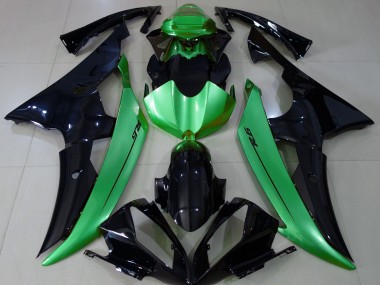 Nero Lucido & Verde Chiaro 2008-2016 Yamaha R6 Carene Moto