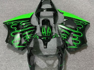Nero Lucido & Verde Fiamma 2000-2002 Kawasaki ZX6R Carene Moto