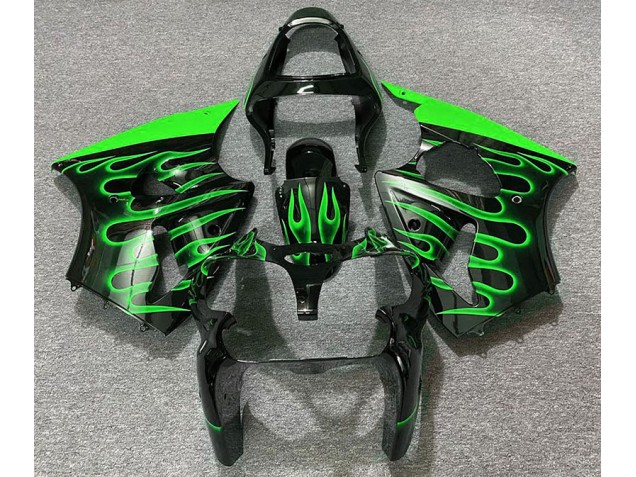 Nero Lucido & Verde Fiamma 2000-2002 Kawasaki ZX6R Carene Moto Nero Lucido & Verde Fiamma 2000-2002 Kawasaki ZX6R Carene Moto