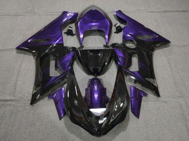 Nero Lucido & Viola 2005-2006 Kawasaki ZX6R Carene Moto