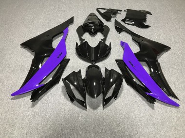 Nero Lucido & Viola 2008-2016 Yamaha R6 Carene Moto