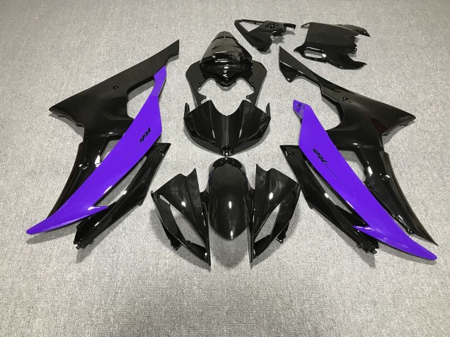 Nero Lucido & Viola 2008-2016 Yamaha R6 Carene Moto Nero Lucido & Viola 2008-2016 Yamaha R6 Carene Moto