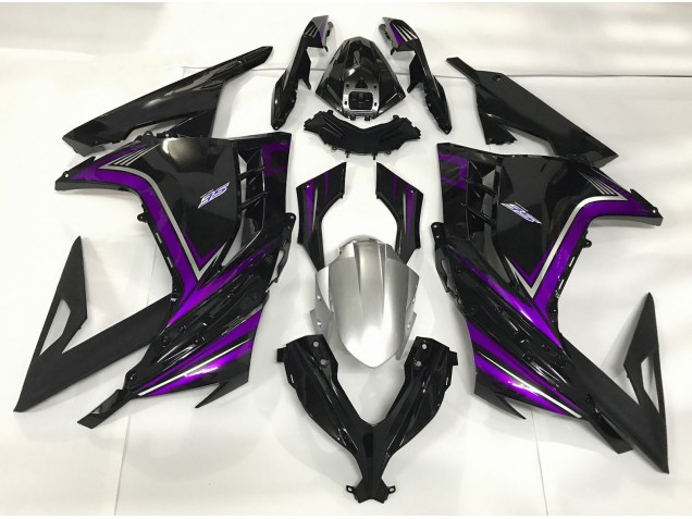 Nero Lucido & Viola 2013-2018 Kawasaki Ninja 300 Carene Moto Nero Lucido & Viola 2013-2018 Kawasaki Ninja 300 Carene Moto