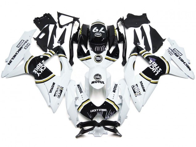 Nero Lucky Strike 79 2008-2010 Suzuki GSXR 600-750 Carene Moto