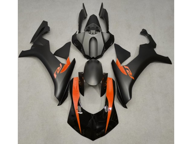 Nero Opaco & Arancione 2015-2019 Yamaha R1 Carene Moto Nero Opaco & Arancione 2015-2019 Yamaha R1 Carene Moto