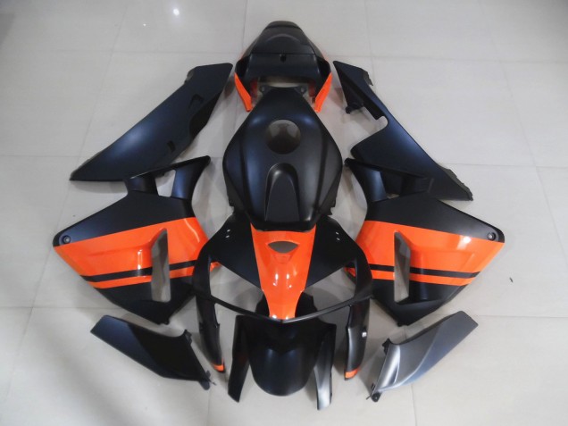 Nero Opaco & Arancione Lucido 2005-2006 Honda CBR600RR Carene Moto Nero Opaco & Arancione Lucido 2005-2006 Honda CBR600RR Carene Moto