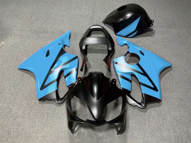 Nero Opaco & Azzurro 2001-2003 Honda CBR600 F4i Carene Moto Nero Opaco & Azzurro 2001-2003 Honda CBR600 F4i Carene Moto