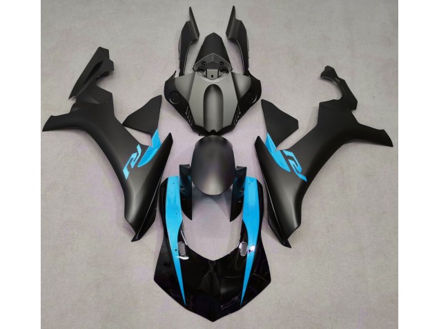 Nero Opaco & Azzurro 2015-2019 Yamaha R1 Carene Moto Nero Opaco & Azzurro 2015-2019 Yamaha R1 Carene Moto
