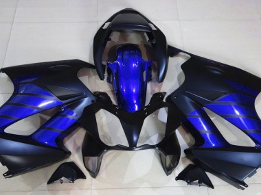 Nero Opaco & Blu 2002-2012 Honda VFR800 Carene Moto