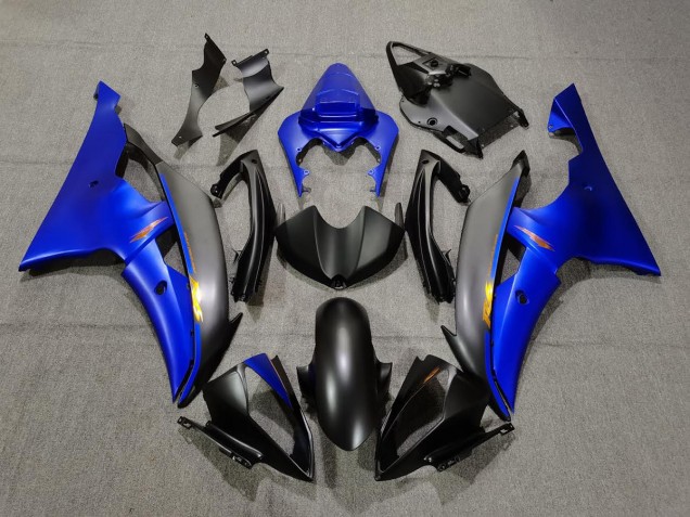 Nero Opaco & Blu 2008-2016 Yamaha R6 Carene Moto