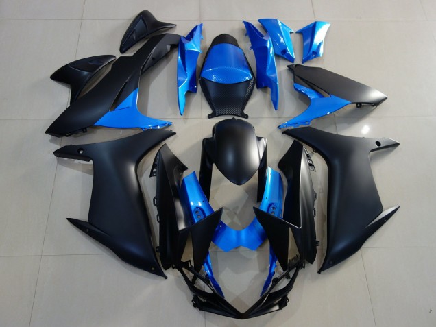 Nero Opaco & Blu Brillante 2011-2024 Suzuki GSXR 600-750 Carene Moto Nero Opaco & Blu Brillante 2011-2024 Suzuki GSXR 600-750 Carene Moto