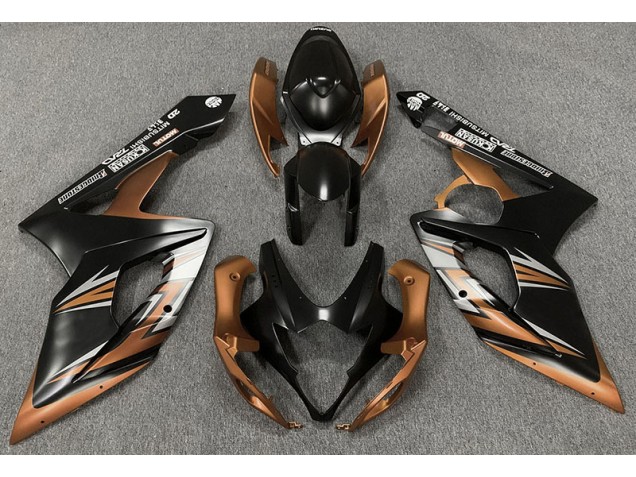 Nero Opaco & Bronzo 2005-2006 Suzuki GSXR 1000 Carene Moto Nero Opaco & Bronzo 2005-2006 Suzuki GSXR 1000 Carene Moto