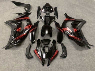 Nero Opaco Con Rosso 2016-2019 Kawasaki ZX10R Carene Moto