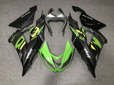 Nero Opaco & Corsa 2013-2018 Kawasaki ZX6R Carene Moto