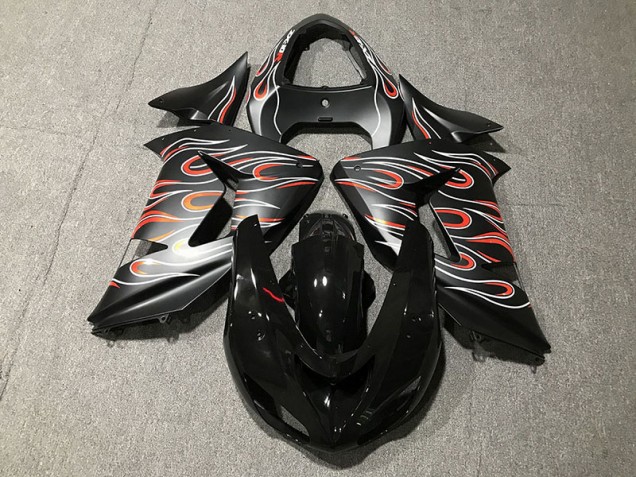 Nero Opaco & Fiamma 2006-2007 Kawasaki ZX10R Carene Moto
