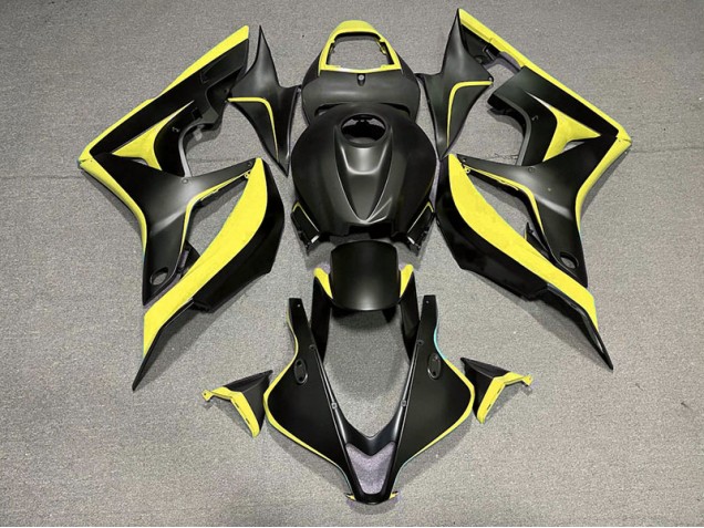Nero Opaco & Giallo 2007-2008 Honda CBR600RR Carene Moto Nero Opaco & Giallo 2007-2008 Honda CBR600RR Carene Moto