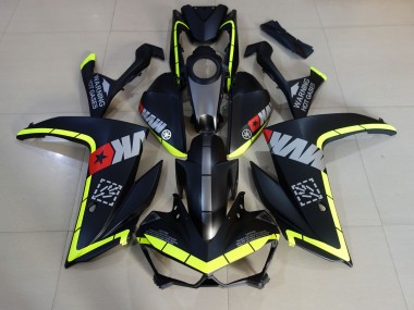 Nero Opaco & Giallo 2015-2018 Yamaha R3 Carene Moto